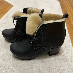 No 6 Fur Lined Clog Boots
